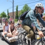 Free rides on a bike trailer during Sunday Streets HTX. Photo by Raj Mankad.